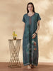 Alpine Floral Nightdress for Women A Line Lagoon