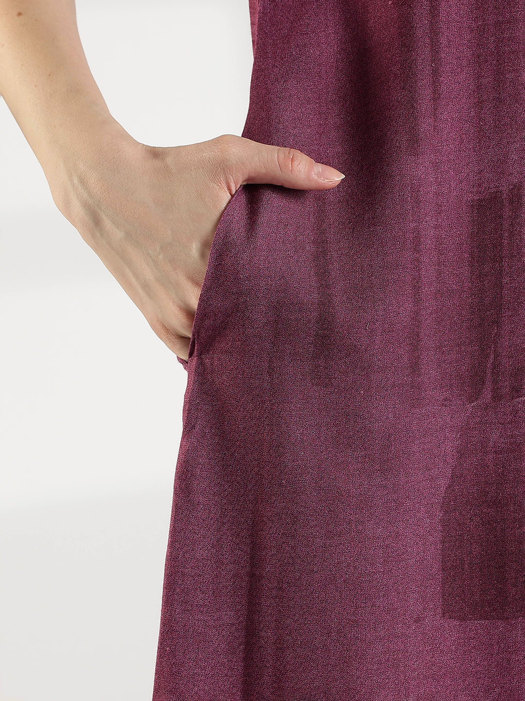 Floral Alpine Nighty for Women with Embroidered Neck Purple