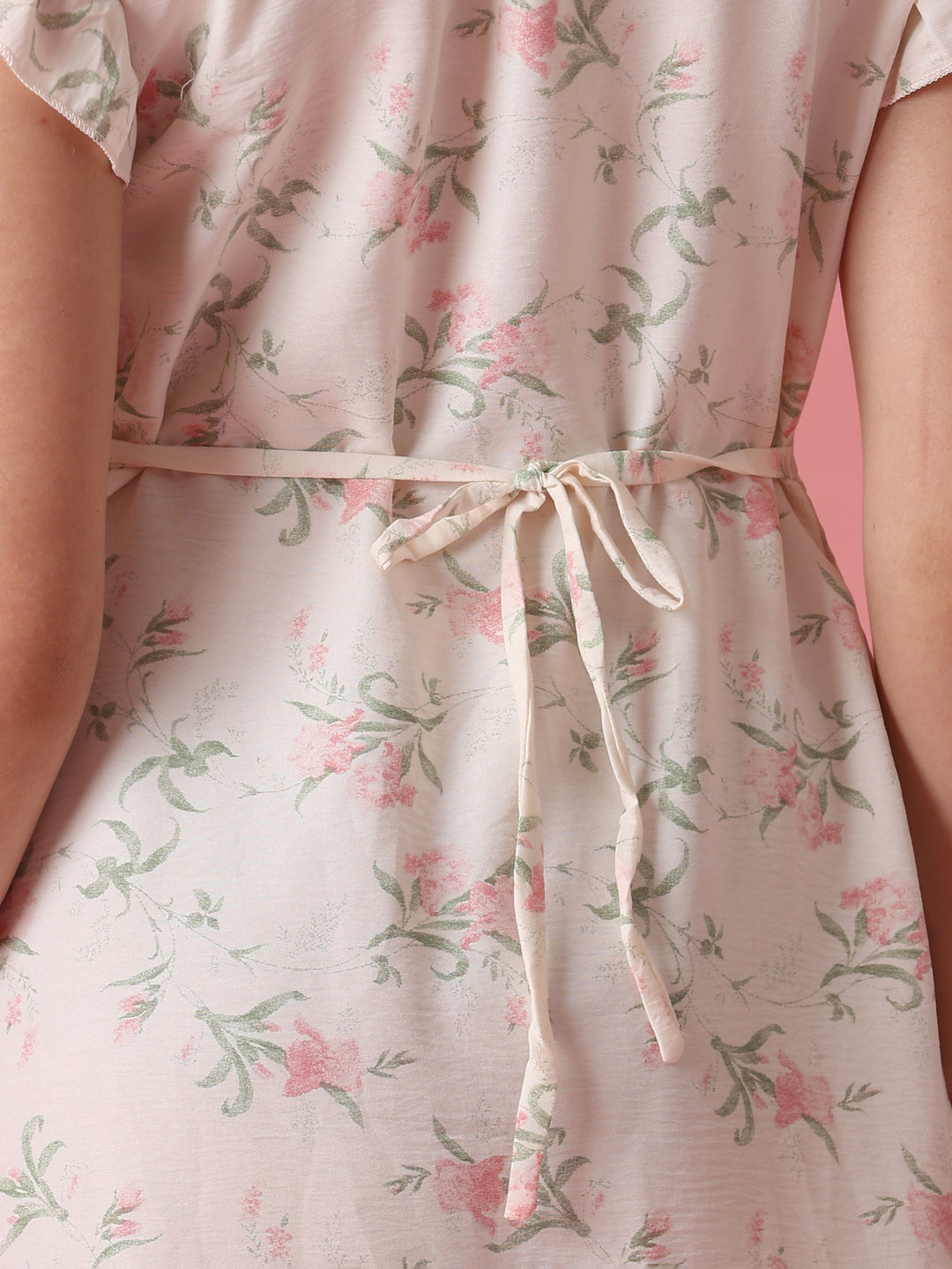 Easy Elegance Floral Short Frock Style Nightdress for Women