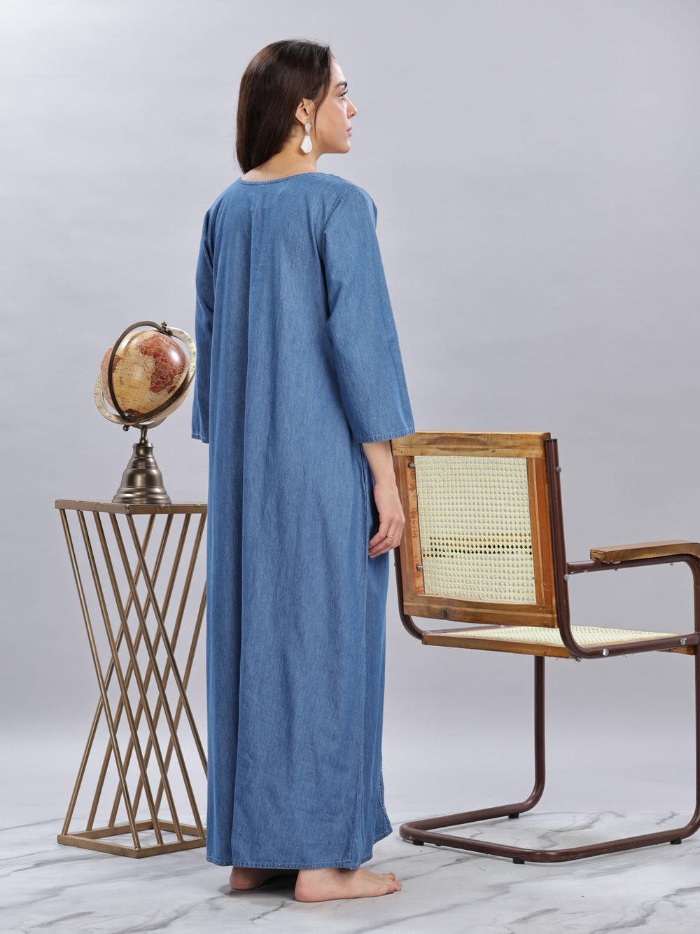 Relaxed Sky Blue Denim Nighty 