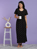 Midnight Dots Nursing Ready Maternity Lounge Nighty