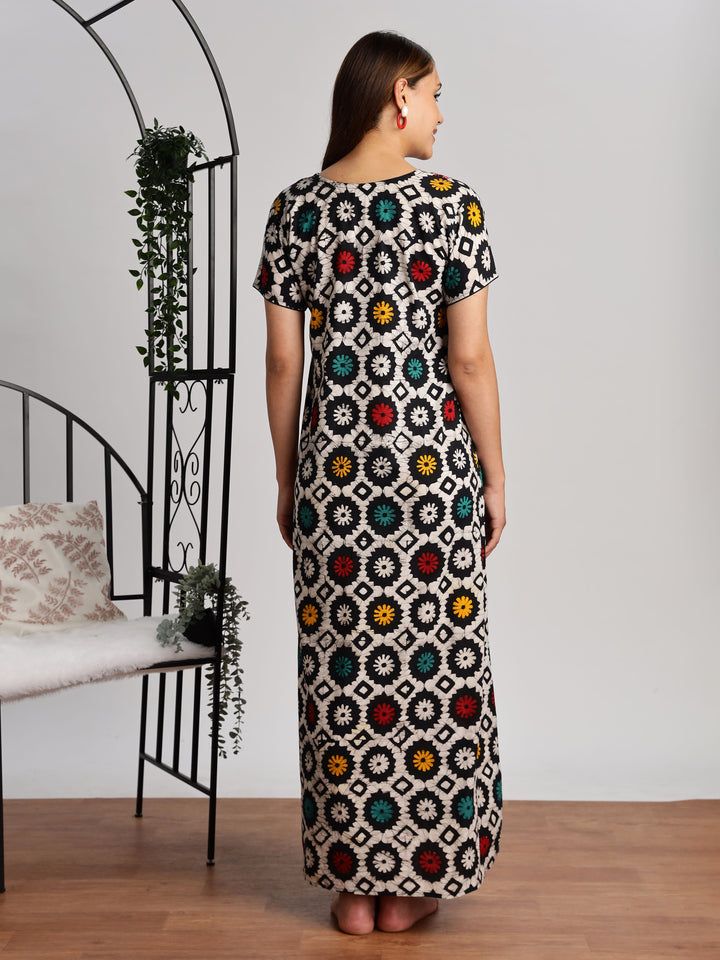 Batik Print Pure Cotton Nighty for Women
