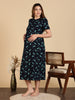 Blue Stylish Zipless Maternity Feeding Nightwear for Women