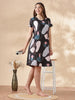 Gloss Malai Galaxy Leaf Print Nighty for Women with Gloss Finish