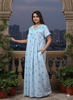 Sitarah Edit – Pure Cotton Phulkari Nightdress in Soothing Light Blue