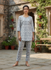 Grey Cotton Pajama Set for Women Soft & Stylish Nightwear
