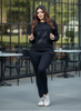Black Hosiery Cotton Winter Track Suit Soft and Warm