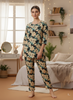Black Floral Cotton Pajama Set for Women Soft & Breathable Loungewear