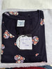 Blue Heart Long Polo Hosiery Cotton Printed Short Nighty for Women