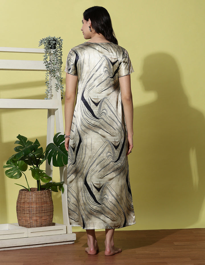 Best Satin Nighty for Women in Elegant Ivory Dream Style