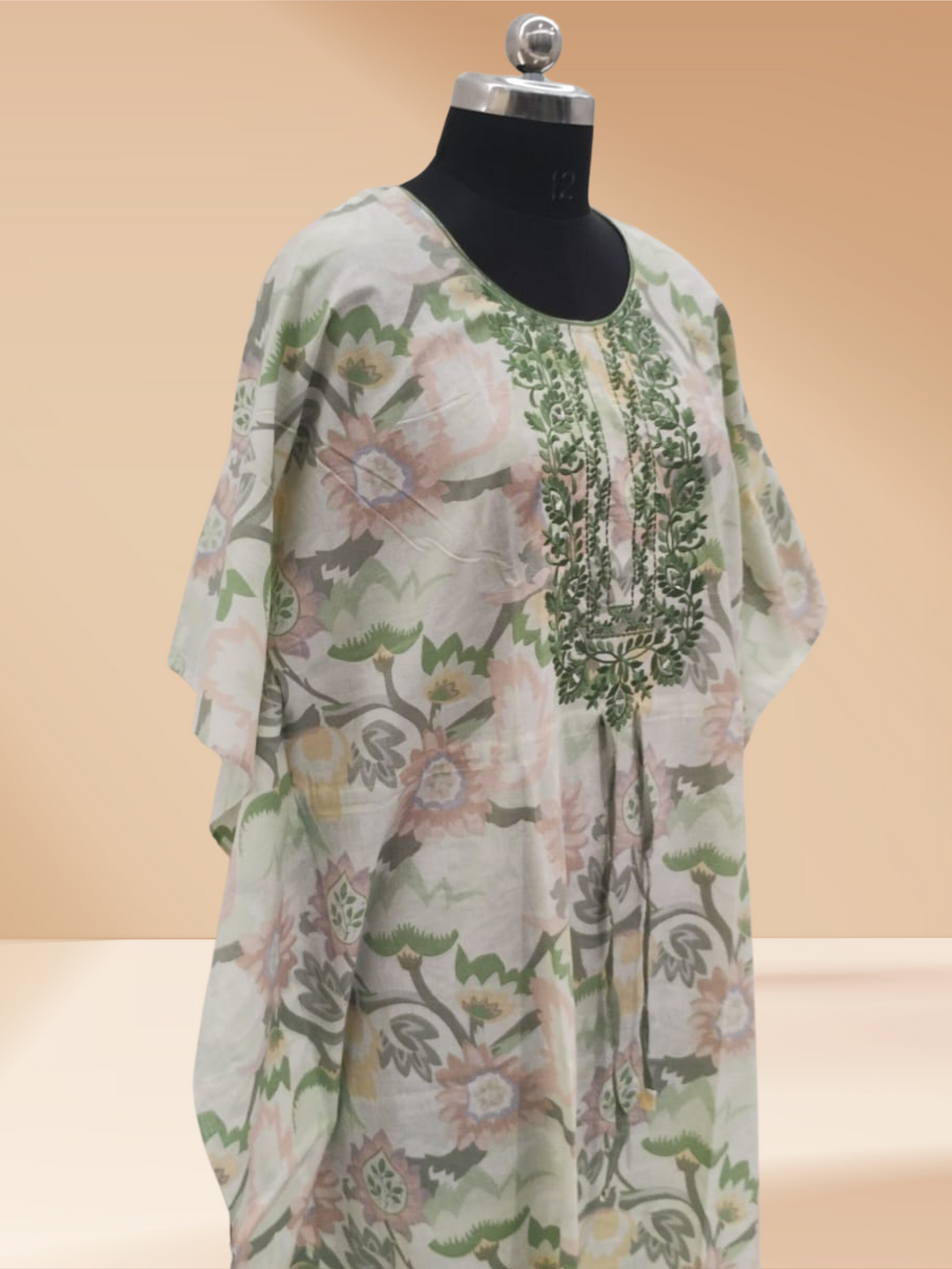 Light Green Kaftan Nightdress for Women
