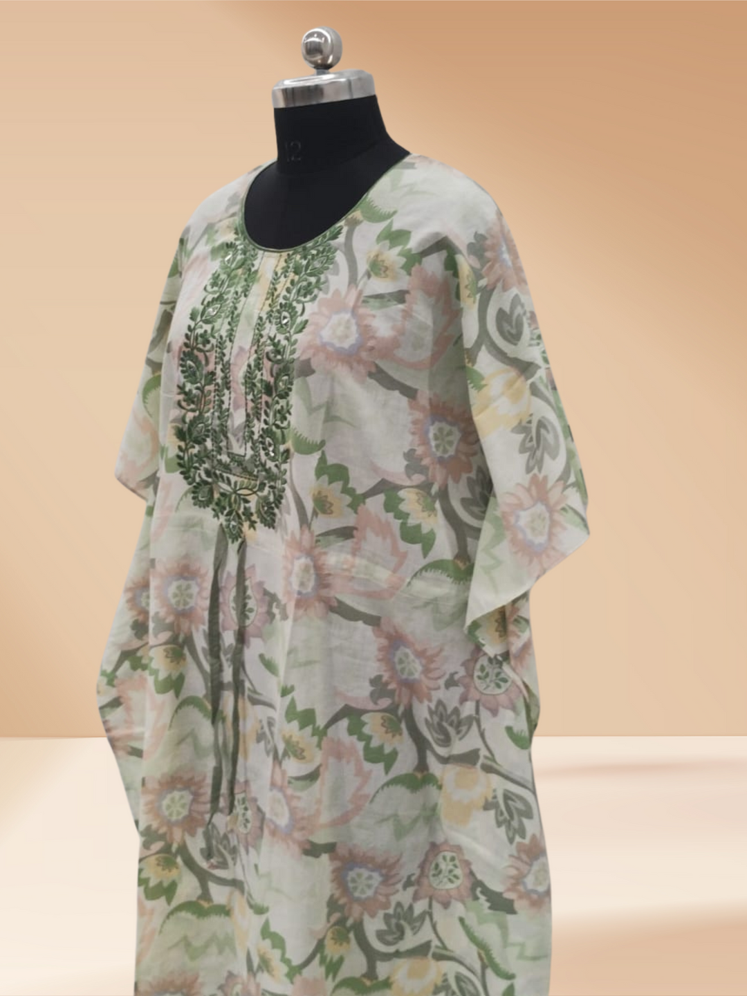 Light Green Kaftan Nightdress for Women