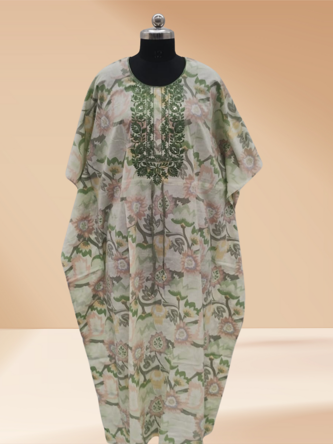 Light Green Kaftan Nightdress for Women