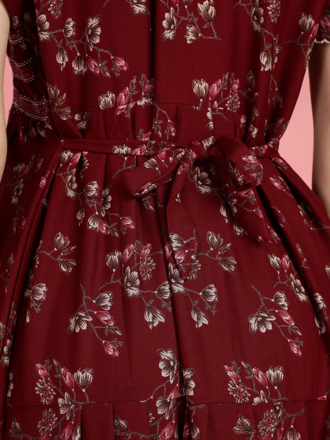 Maroon Chic Frock Type Nighty for Women