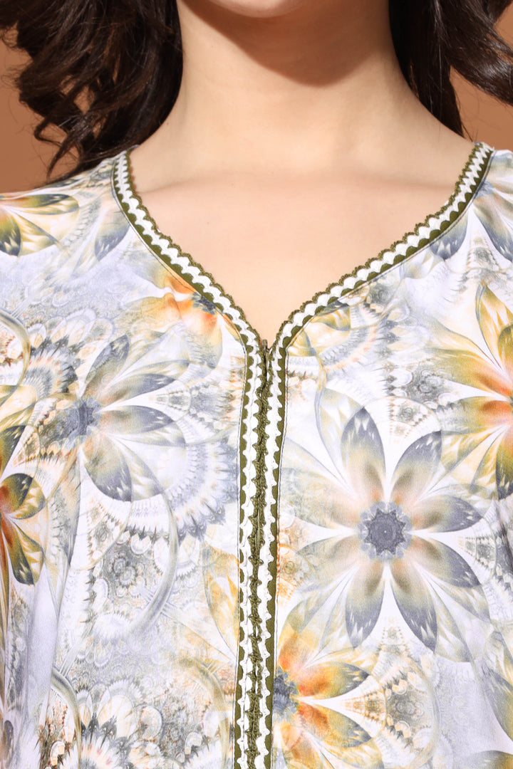 Sunflower Print Sleeveless Nighty for Women