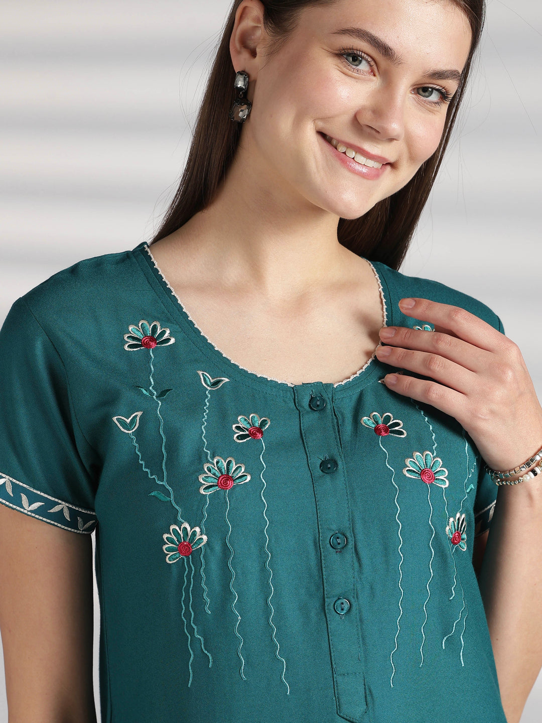 Alpine nighty for women with relaxed A line silhouette