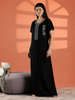 Charm Black Alpine Designer Nighty for Women with Pintuck Embroidery