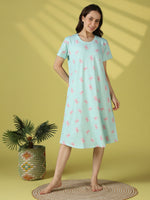 Tiffany Blue Bow Print Short Nighty