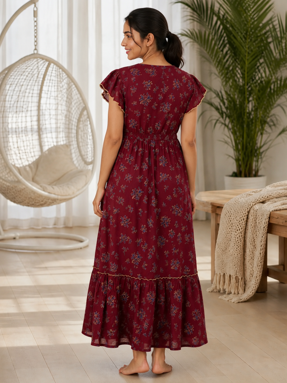 Sleepwear for women in sizes m to xxl with floral print