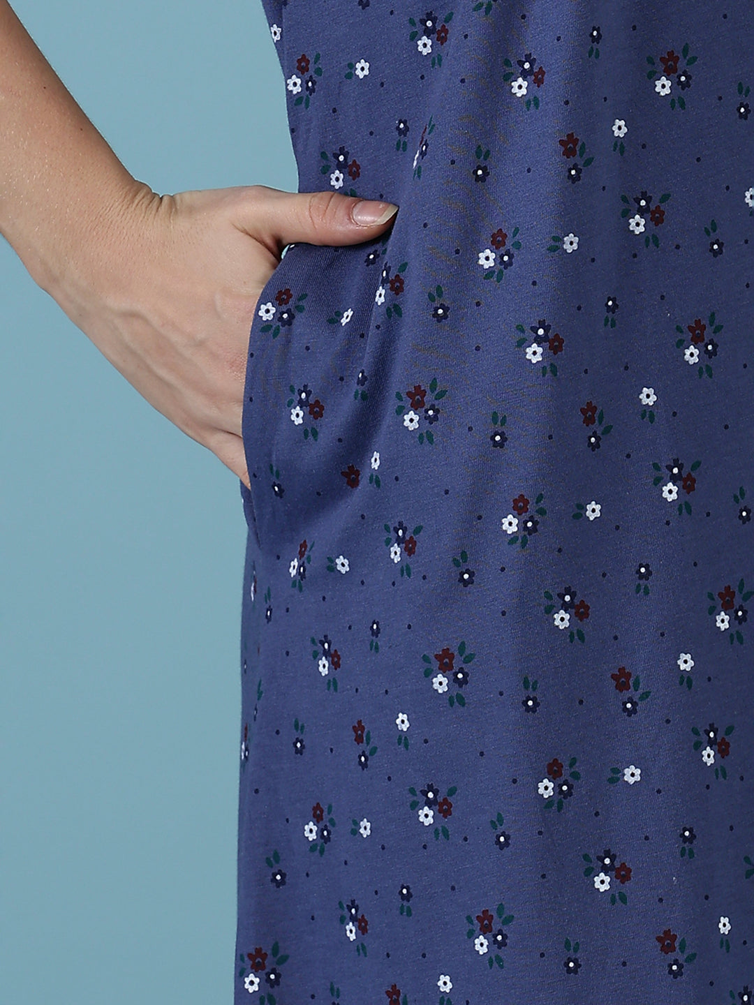 Indigo cotton blend comfortable sleepwear for women