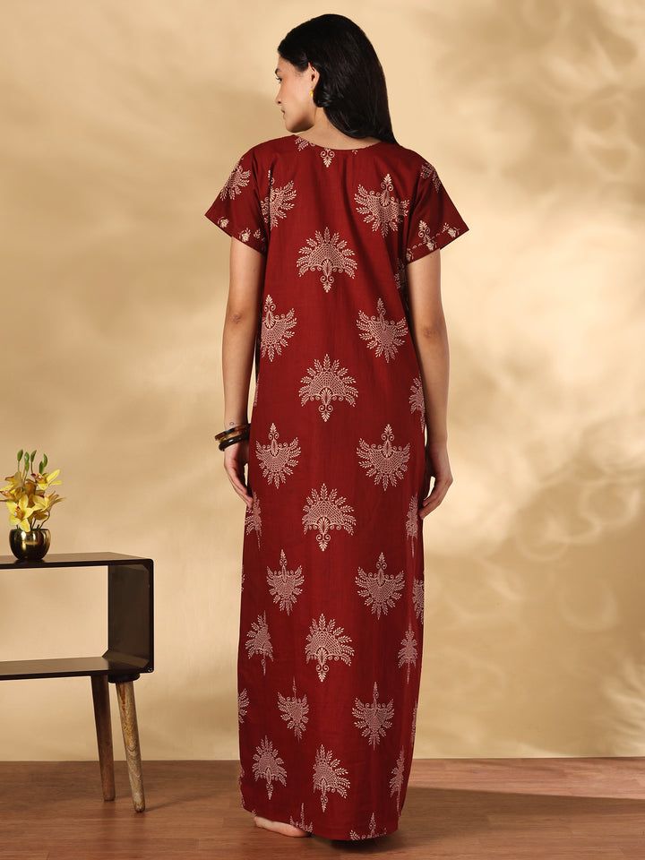Pure cotton Jaipuri designer nighty for women online