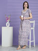 Pure Cotton Batik Print Night Dress with A Line Fit