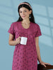 Rose Floral Cotton Blend Nighty for Women Soft Daily Wear