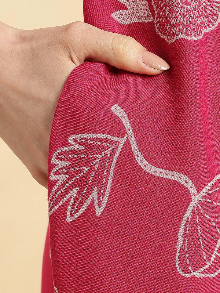 Daisy pink alpine floral a-line front open nighty