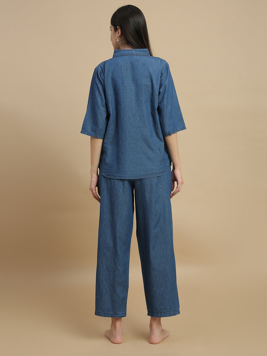 Premium denim co ord set for women smart casual wear
