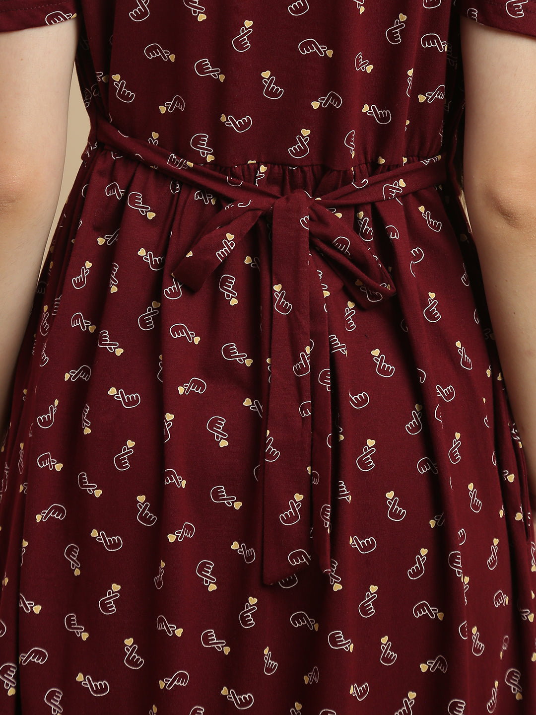 Berry hearts maternity and feeding nighty for women