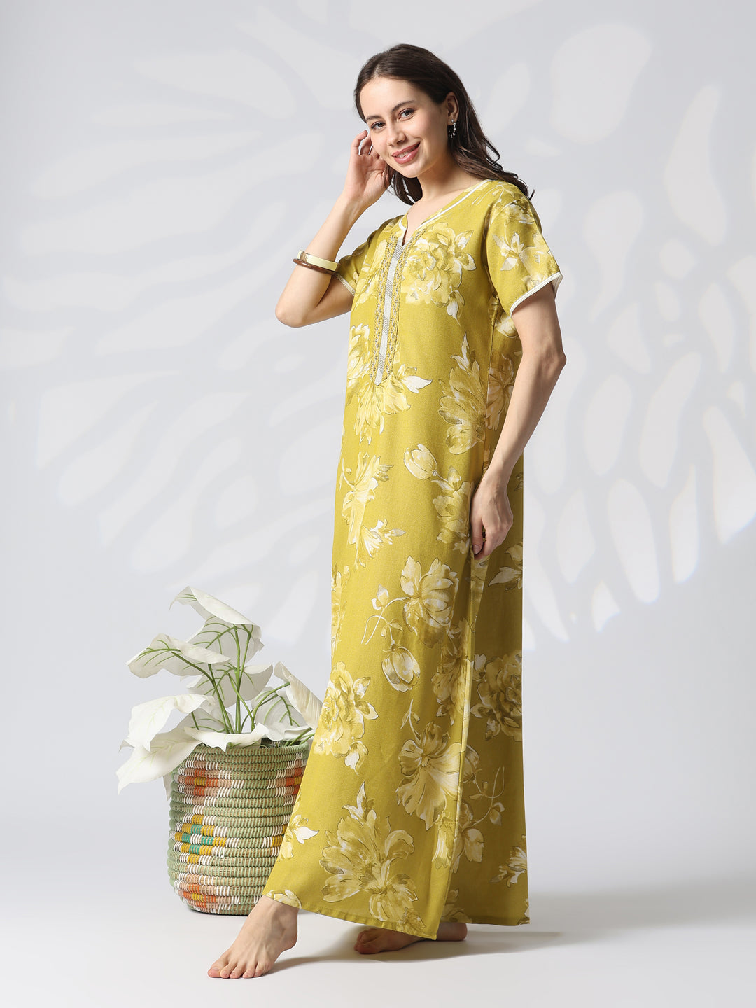 Floral alpine designer nighty dress for women online