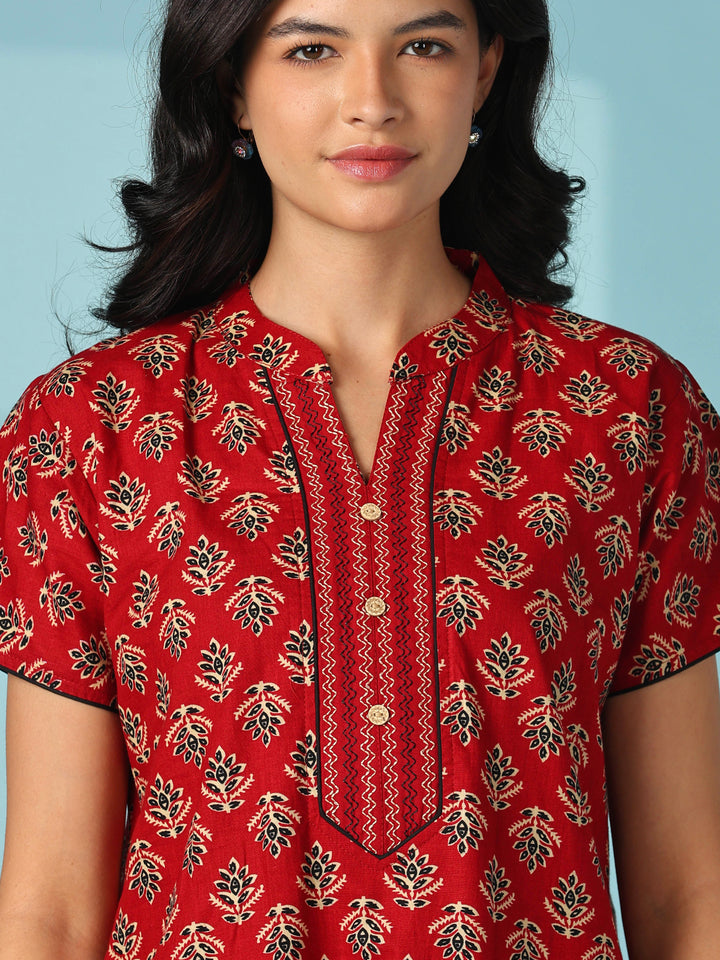 Pure cotton floral buti designer nighty for women online