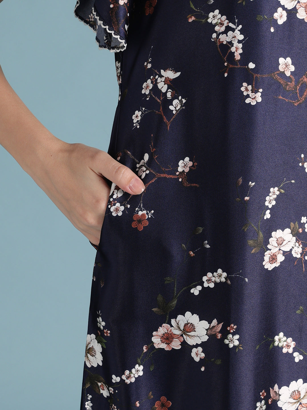 Elegant floral satin nightwear for women online