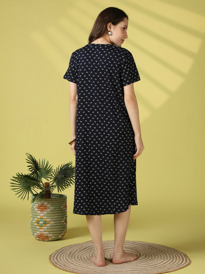 Jasmine floral cotton nighty dress for women online