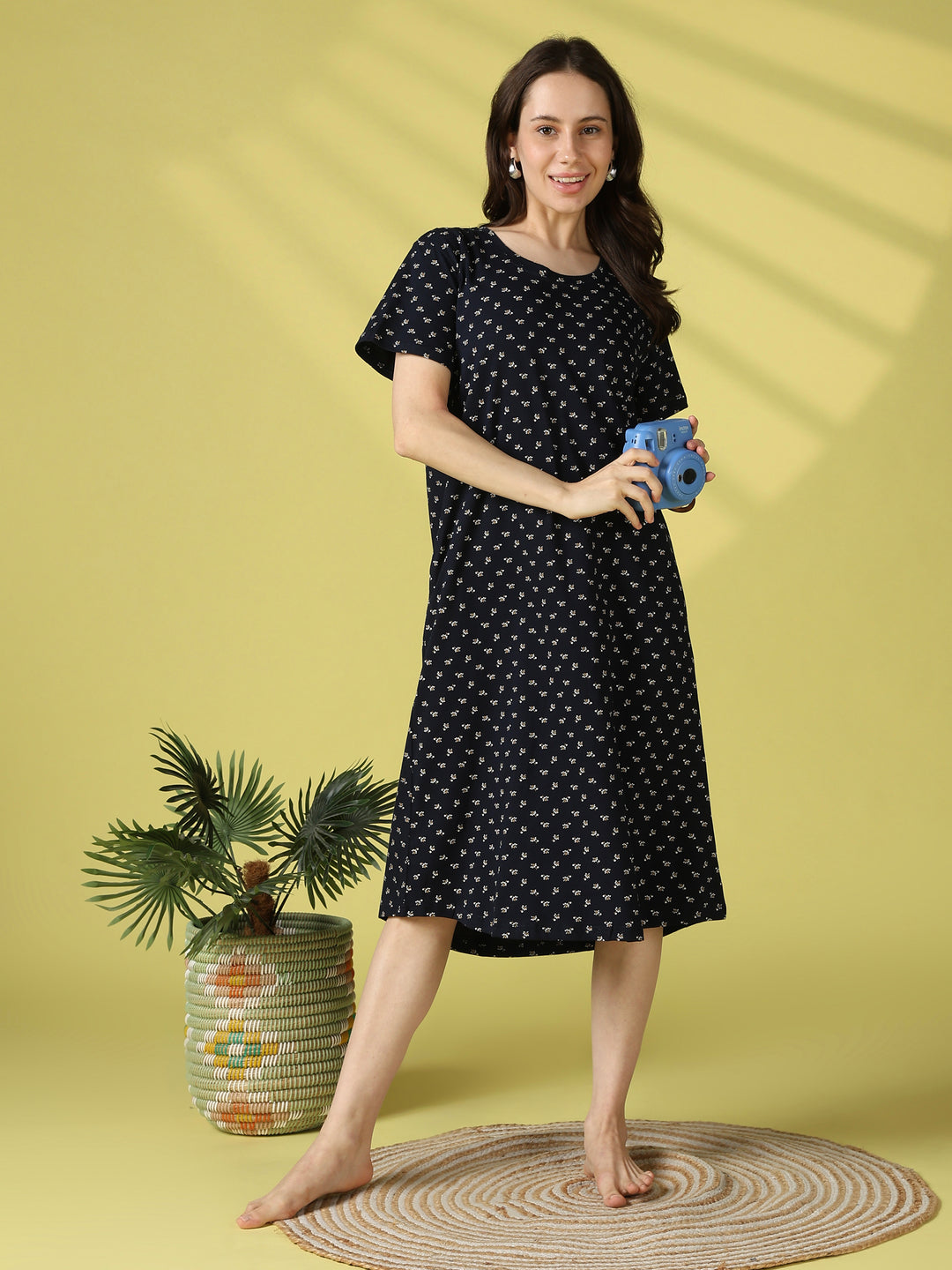 Jasmine floral cotton nighty dress for women online