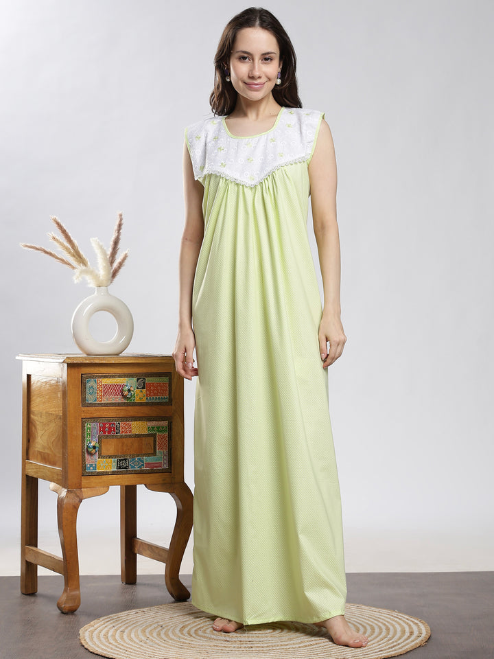 Soft sleeveless nighty for women in summer