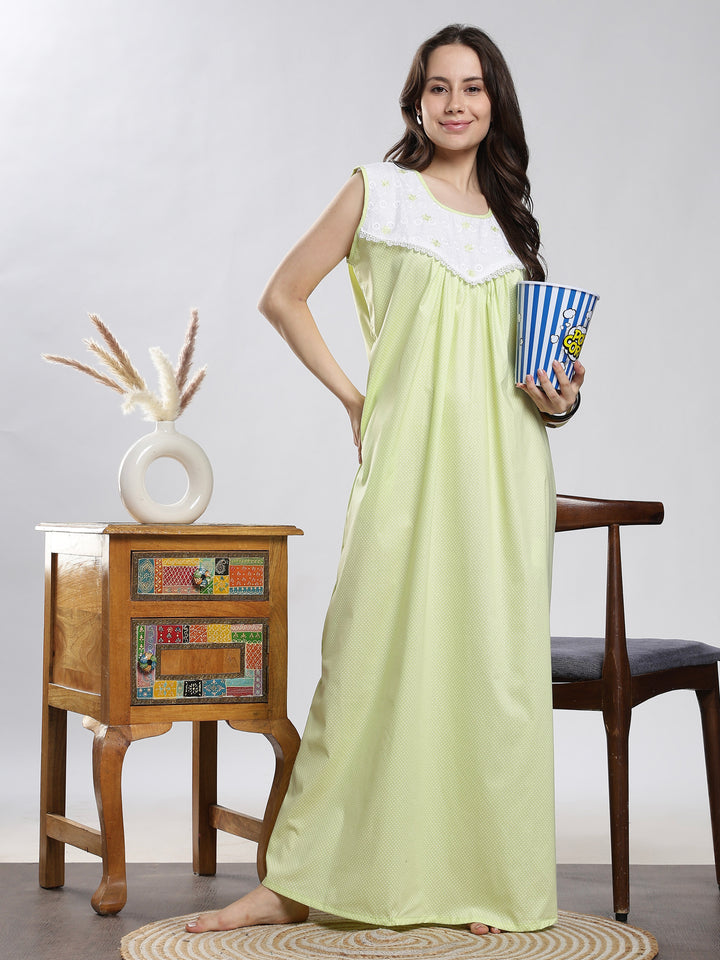 Soft sleeveless nighty for women in summer