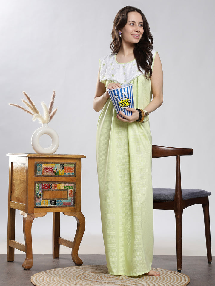 Soft sleeveless nighty for women in summer