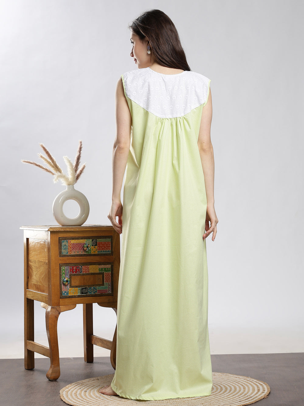 Soft sleeveless nighty for women in summer