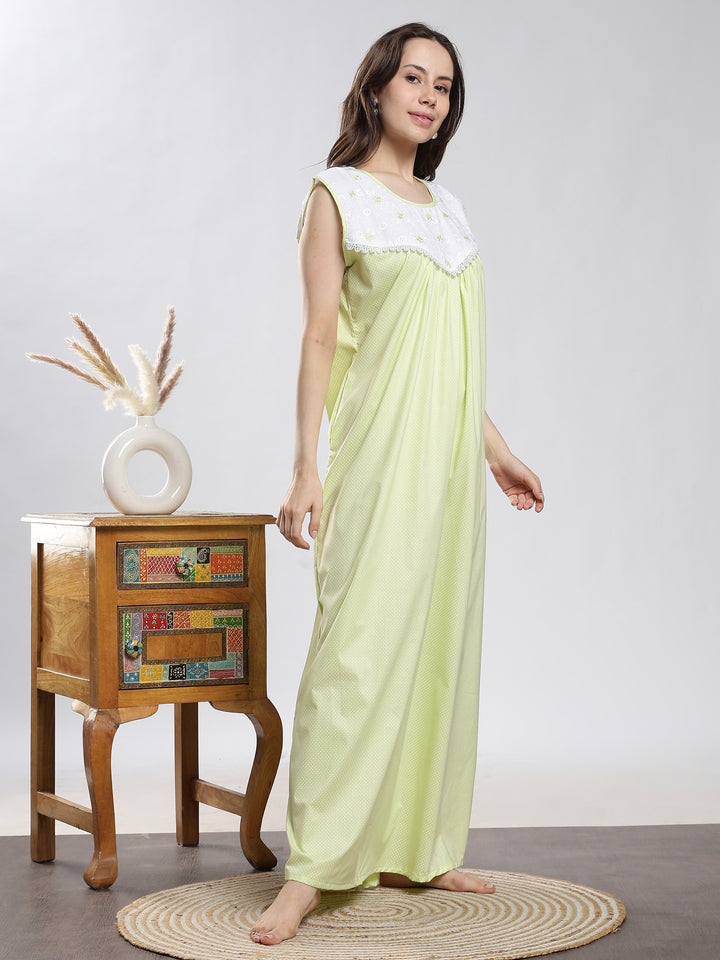 Soft sleeveless nighty for women in summer