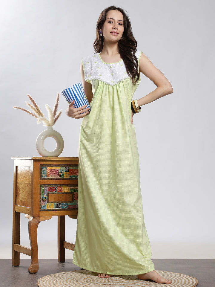 Soft sleeveless nighty for women in summer