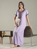 Raatrani A Line Embroidered Nighty for Women Soft Everyday Comfort