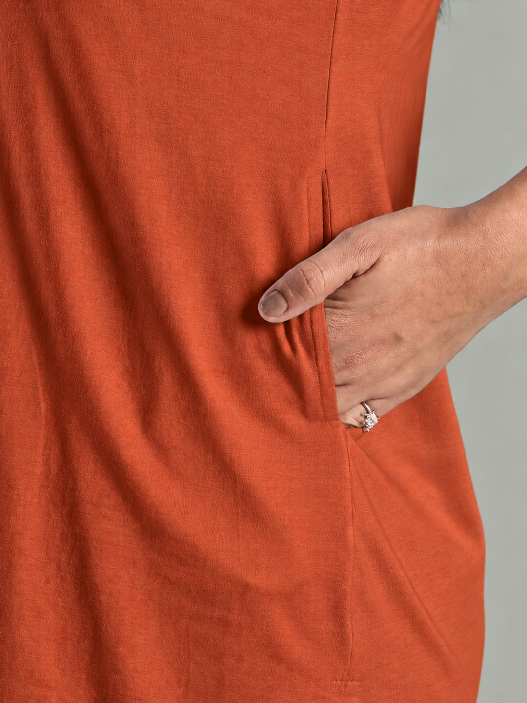 Sunset orange long t shirt nighty for women online