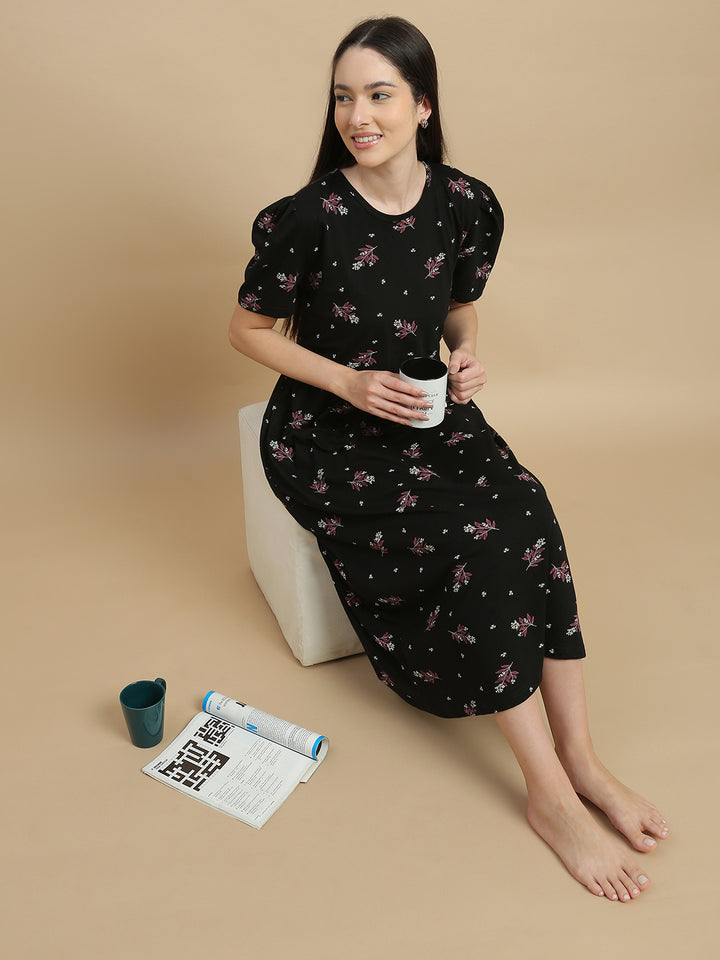 Soft floral maternity nighty for women online