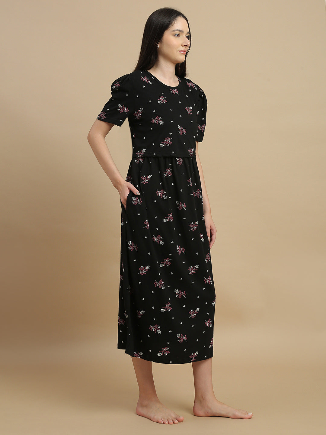 Soft floral maternity nighty for women online
