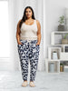White and Blue Printed Palazzo Pants for Women with Effortless Style