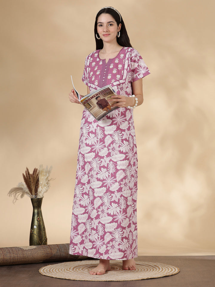 Pure cotton nightwear for summer with pocket