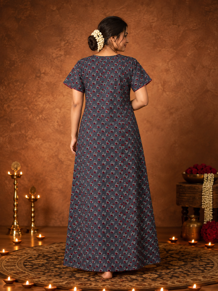 Breathable pure cotton nighty dress for women online