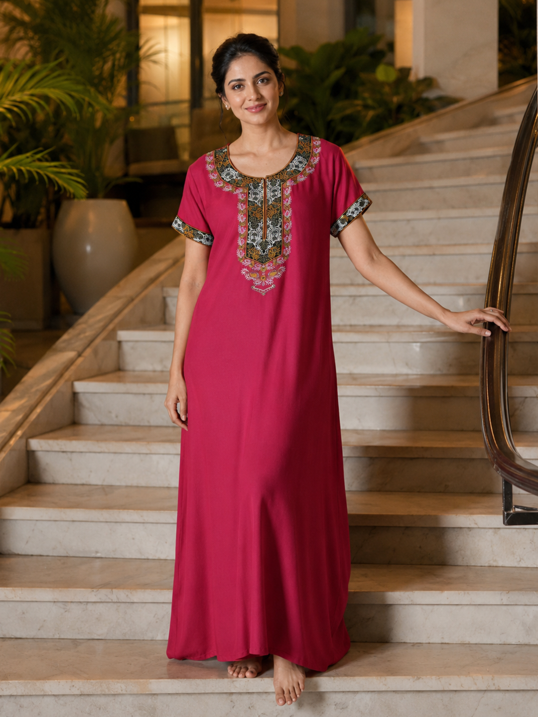Heritage style alpine embroidery dress for women online