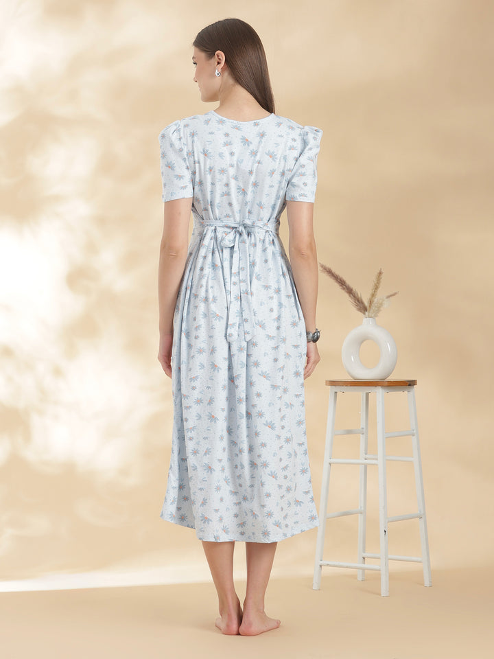 Bluebell daisy maternity nighty dress for women